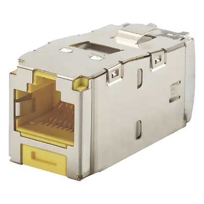 Conector Jack RJ45 Blindado / Categoría 6A / Estilo TG Sin Herramienta / 8P8C / PoE 100W / -10°C a 65°C