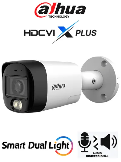 Cámara bullet DAHUA DH-HAC-HFW1200RMN-IL-T de 2 MP con audio