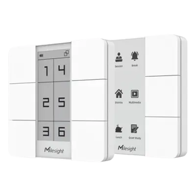 Panel de escenas MILESIGHT WS156-915M con 6 botones y display digital