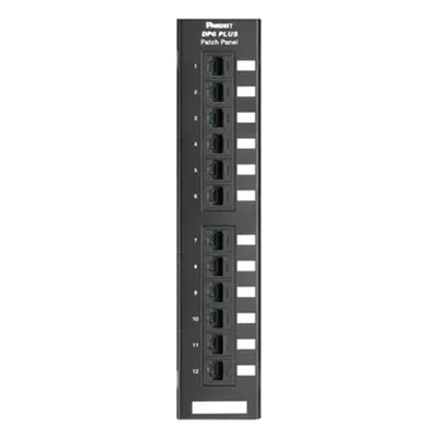 Panel de parcheo PANDUIT DP12688TGY Cat 6 de 12 puertos