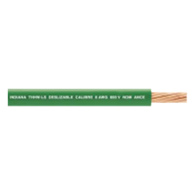 Cable eléctrico INDIANA SLY-287-GRN/100 THW-LS 4 AWG verde