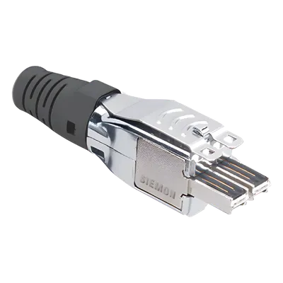Plug TERA / 4 Pares / Cat 7/7A / S/FTP y F/FTP / 26 AWG / 1.2 GHz / Negro