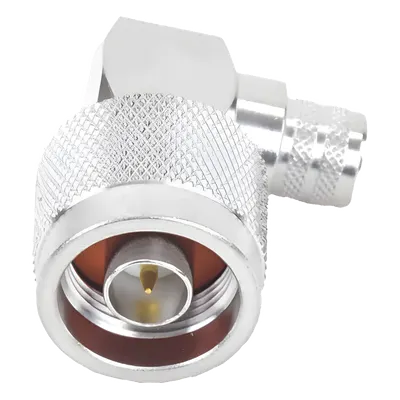 Conector N Macho / Ángulo Recto / Anillo Plegable / 50 Ohm / Para Cables Serie 400