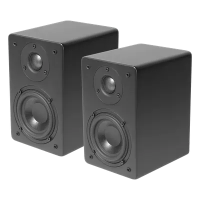 Par de Altavoces de Estantería / Woofer 4'' / Tweeter 1'' Aluminio / 40 Watts / 8 Ohms / 85-20k Hz / Negro Mate