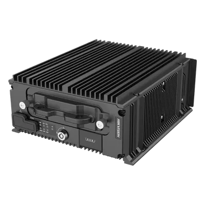 NVR Móvil / 16 Canales IP / 8 Puertos PoE / 2 Bahías HDD 2.5" / Alimentación 9-32VDC / GPS Integrado / -30°C a 60°C