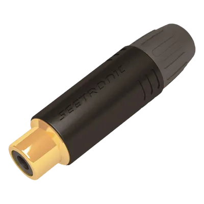 Conector RCA hembra SEETRONIC MT390 con contacto chapado en oro