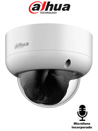 Cámara domo Dahua DH-HAC-HDBW1801EAN-A 4K con audio e infrarrojo
