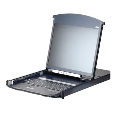 Consola LCD KVM / Dual Rail 19" / IP Integrado / 8 Puertos Cat5 / 128 Dispositivos / 1920x1200 / USB PS/2 Sun RS-232