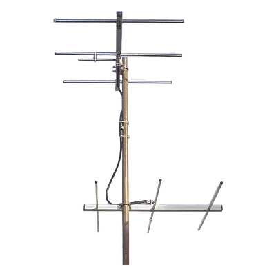 Juego de 2 Antenas Bi-direccionales de 3 elementos para TV / 3 dB / Canal 8 / Conector UHF hembra SO-239