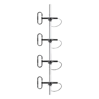 Antena Base UHF / 4 Dipolos / 360-450 MHz / 6-9 dBd / 500W / N Macho / 281 km/h