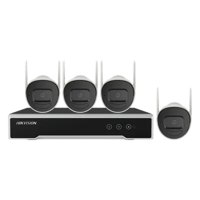 Kit de videovigilancia Hikvision NK44W0H-1T(E) con 4 cámaras Wi-Fi
