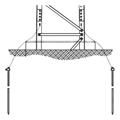 Sistema de Aterrizaje de 3 Piernas / Acero Galvanizado / Carga 5.000 kg / Secciones 13-21