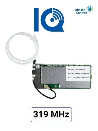 IQCard 319 MHz -  Permite retomar instalaciones que utilizan sensores en 319MHz y actualizar el sistema con los nuevos paneles IQ panel de 4ta generación