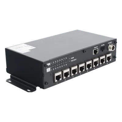 Switch PoE móvil Hikvision AE-MS8400 con 8 puertos para vehículos