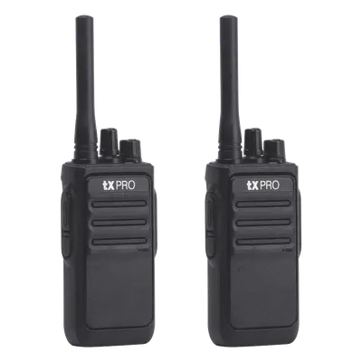 Radios portátiles UHF TX PRO TX-320DUO con 16 canales y VOX