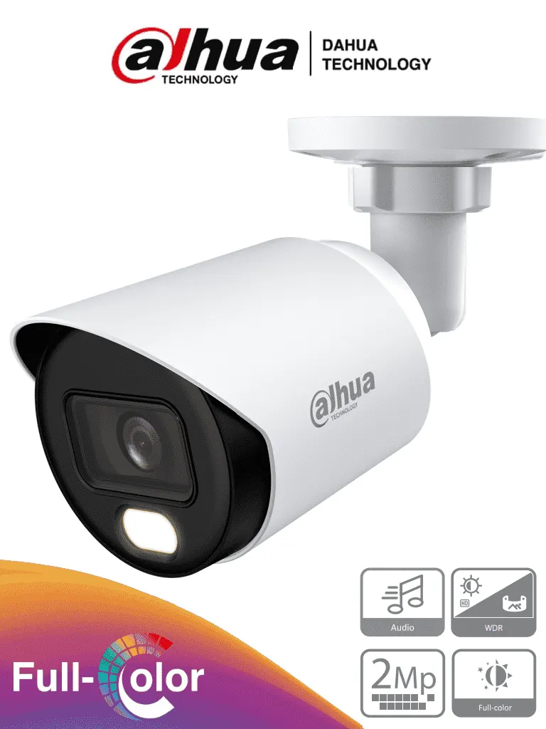 Cámara bullet DAHUA DH-HAC-HFW1239TN-A-LED-0360B-S3 Full Color 1080p