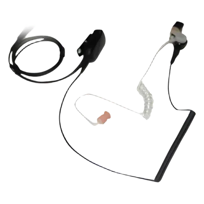 Micrófono de Solapa con Audífono Discreto / Tubo Acústico Transparente / PTT Integrado / Cable Reforzado Poliuretano / Compatible Motorola EX-500/600/PRO5150/GL2000/GP328PLUS/GP338PLUS