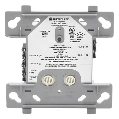 Módulo Monitor Dual NOTIFIER FDM-1, 2 Circuitos IDC Clase B y Autoasignación