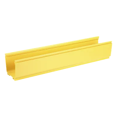 Canaleta FiberRunner™ 4X4, de PVC Rígido, Color Amarillo, 1.8 m de Largo