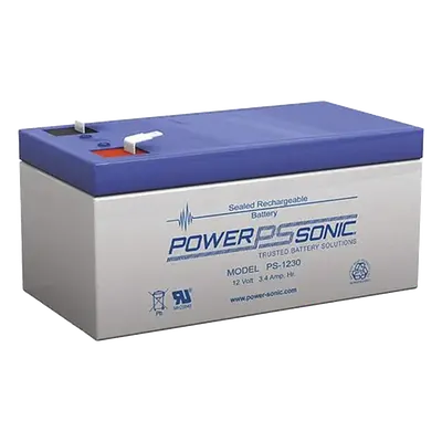 Batería de respaldo POWER SONIC PS-1230-F1 de 12 V y 3.4 Ah