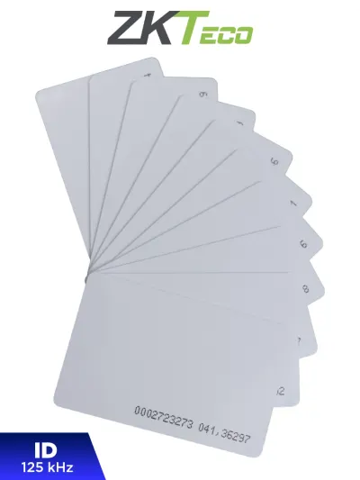 Tarjetas de proximidad ZKTeco IDCARD N PACK, paquete de 10 piezas