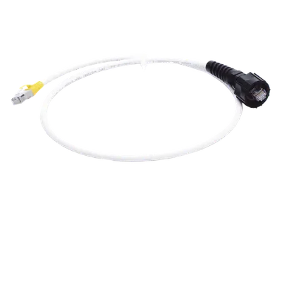 Patch Cord Industrial Reforzado / Cat6A Blindado S/FTP / IP66/IP67 / LS0H / 0.91 m (3 ft)