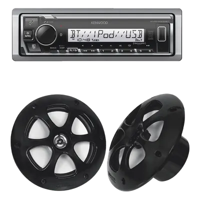 Estéreo Marino con Bluetooth / Pantalla 255 Segmentos / Ecualizador 13 Bandas / Bocinas 6.5' Resistentes al Agua / 3 Salidas Preamplificadas 4.0V