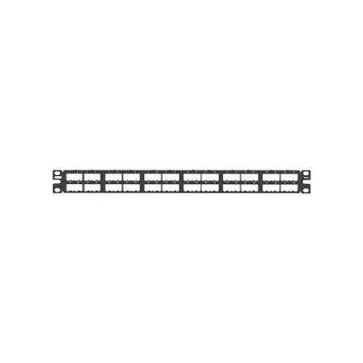 Panel de Parcheo Modular / 48 Puertos / 1UR / Blindado / Alta Densidad / Acero Inoxidable / 19 Pulgadas