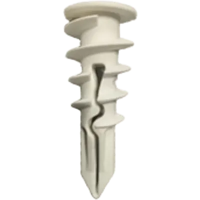 Taco Auto-Perforable / Resistencia 35 kg en Panel Yeso 1/2" / Punta Expandible / Nylon con Fibra de Vidrio / 42 mm Altura / 40 Piezas