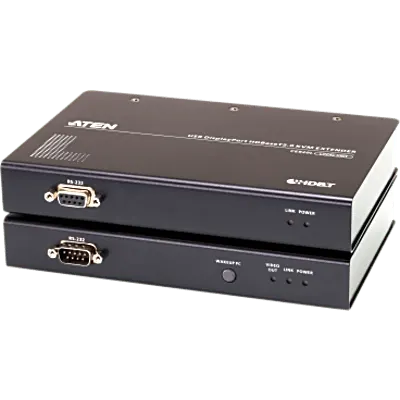 Extensor KVM USB DisplayPort HDBaseT 2.0 | 4K @ 100 m (328.1 ft) | 1080p @ 150 m (492.1 ft) | Cable Único Cat 6 / 6a | USB 2.0 Full Speed | Audio Estéreo 2 Canales | RS-232 / Ethernet | HDCP / EDID Buffer