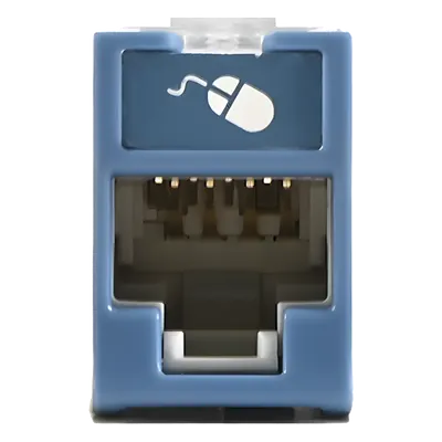 Jack UTP Cat5e SIEMON U5-H06NS con montaje híbrido azul