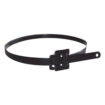 Cincho de acero inoxidable reusable / 9.5mm ancho / 457mm largo / 50 piezas / 42.25 kg carga máxima / 15 pies equivalente