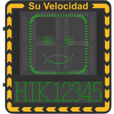 Display LED de velocidad Hikvision YJP7681-188-NR con Wi-Fi y Ethernet