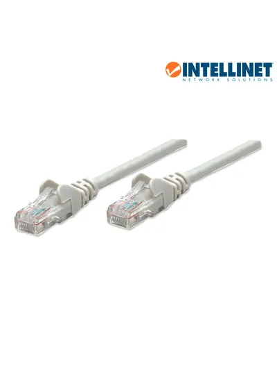 INTELLINET 319768 - Cable patch / 3.0 metros (10.0f) / Cat 5e / UTP Gris / Patch cord