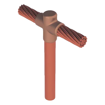 Molde para soldadura exotérmica / Conexión T / Varilla 5/8 in (15.9 mm) / Cable 2/0 AWG / Conductores perpendiculares