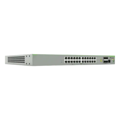 Switch PoE+ Administrable CentreCOM FS980M, Capa 3 de 24 Puertos 10/100 Mbps + 4 puertos SFP, 375 W