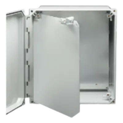Gabinete para exterior / IP66 NEMA 4X / Policarbonato UV / 14' x 12' x 6' / Riel DIN 35mm / Gestión de cables