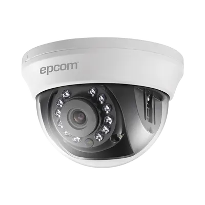 Domo TURBOHD 1 Megapixel (720p) / Gran Angular 92° / Lente 2.8 mm / Híbrida / IR Inteligente 20 mts / Interior 