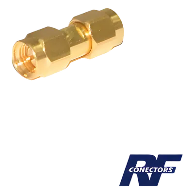 Adaptador RF tipo barril RF Industries RSA-3403-1 SMA macho a SMA macho