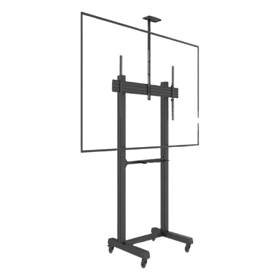 Soporte de Piso Móvil para Pantalla / 65 a 100 in / VESA 100x100 a 1000x600 / Carga 120 kg / Aluminio y Acero