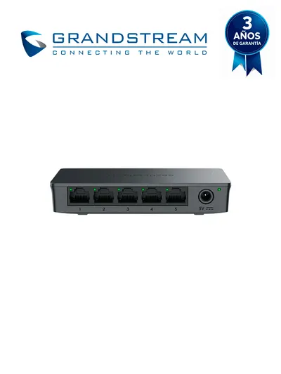 Switch Gigabit Grandstream GWN7700 de 5 puertos para redes