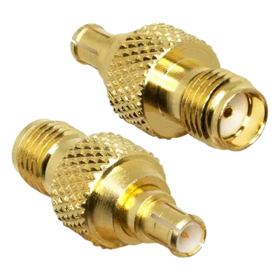 Adaptador RF / SMA Hembra a MCX Macho / 50 Ohm / Latón Niquelado / DC-6 GHz