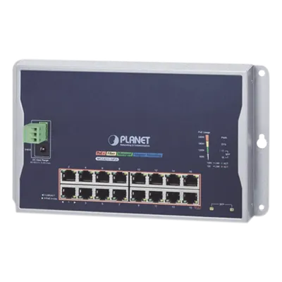 Switch PoE+ industrial PLANET WGS-4215-16P2S, 16 puertos Gigabit