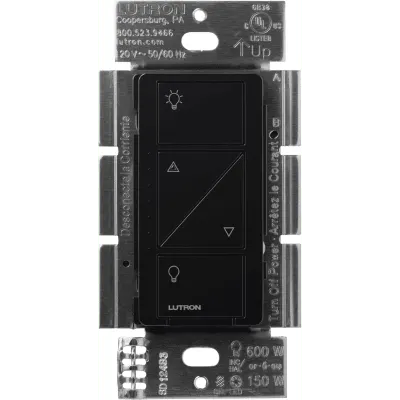 Atenuador de pared Lutron Caseta PD6WCLBL para LED y halógeno