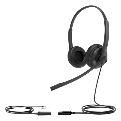 Diadema Alámbrica / Audio HD / Cancelación de Ruido Pasiva / Conexión QD a RJ9 / Almohadillas de Cuero / Brazo Flexible 330°