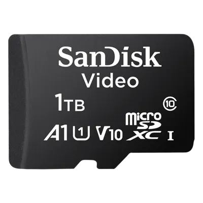 Memoria microSD / 1TB (1024GB) / Alta Resistencia / Videovigilancia 24/7 / Clase 10 / -25°C a 85°C / 3.28 pies