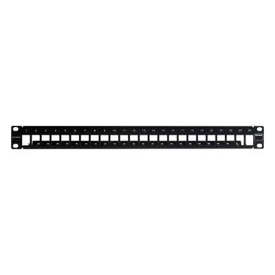 Patch panel blindado SIEMON TM-PNLZ-24-01 de 24 puertos para rack