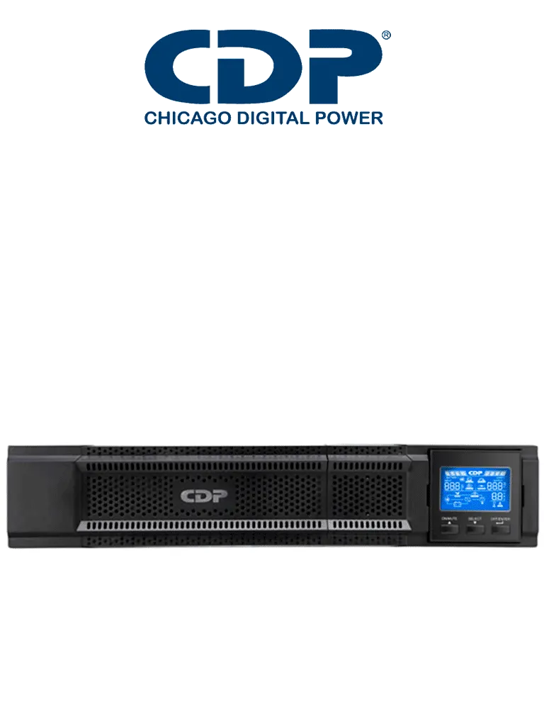 CDP UPO11-1RT AX - UPS de 1000VA y 1000W con 8 terminales, 4 programables, pantalla LCD, 5 min de respaldo a carga completa, disponible sobre pedido.