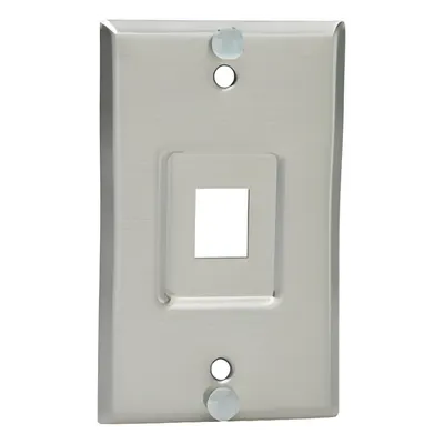 Placa de pared PANDUIT KWPY de acero inoxidable con 1 puerto keystone