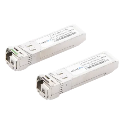 Transceptor Óptico SFP+ Bidireccional / 10 Gbps / Monomodo 1270 & 1330 nm / Alcance 5 km (3.1 mi) / Conector LC/UPC Simplex / DDM / Hot-Pluggable